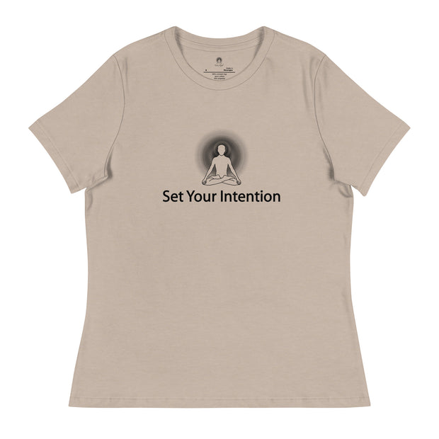 "Set Your Intention" Positive Thought Brand Women's Relaxed T-Shirt
