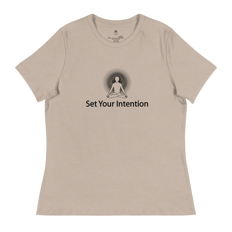 "Set Your Intention" Positive Thought Brand Women's Relaxed T-Shirt