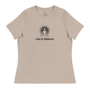 "Live in Balance" Positive Thought Brand Women's Relaxed T-Shirt