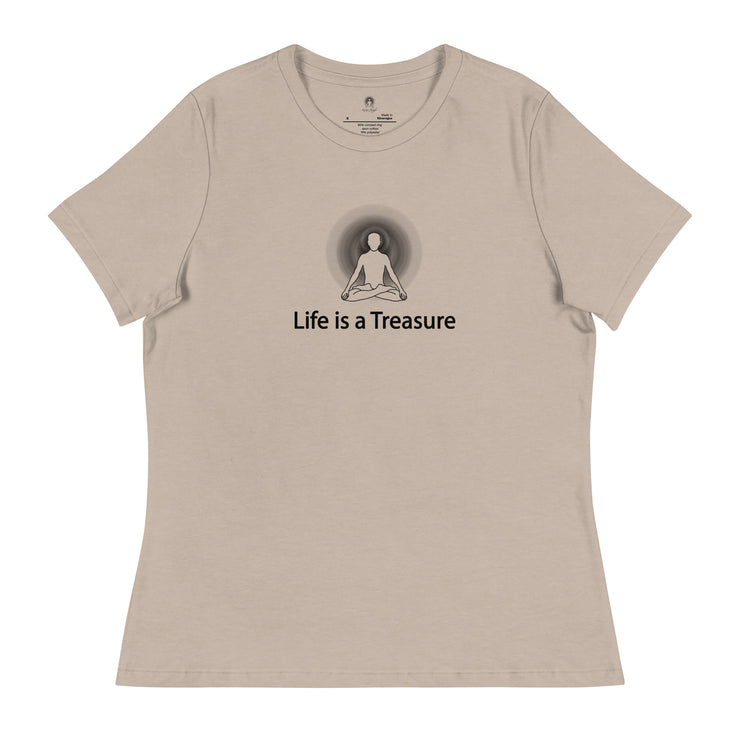 "Life is a Treasure" Positive Thought Brand Women's Relaxed T-Shirt