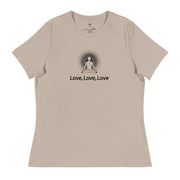 "Love, Love, Love" Positive Thought Brand Women's Relaxed T-Shirt