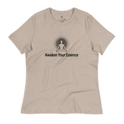 "Awaken Your Essence" Women's Relaxed T-Shirt (Black Graphic)