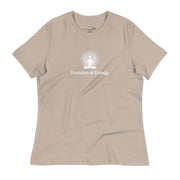 "Fountain of Energy" Positive Thought Brand Women's Relaxed T-Shirt (White Font)