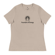 "Fountain of Energy" Positive Thought Brand Women's Relaxed T-Shirt (Black Graphic)