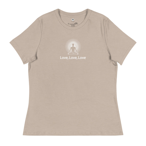 "Love, Love, Love" Positive Thought Brand Women's Relaxed T-Shirt