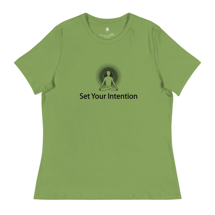 "Set Your Intention" Positive Thought Brand Women's Relaxed T-Shirt