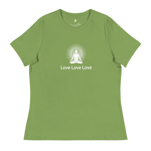 "Love, Love, Love" Positive Thought Brand Women's Relaxed T-Shirt