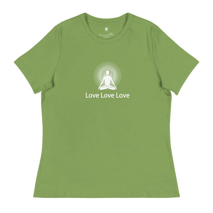 "Love, Love, Love" Positive Thought Brand Women's Relaxed T-Shirt