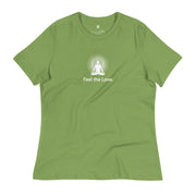 "Feel the Love" Positive Thought Brand Women's Relaxed T-Shirt (White Graphic)
