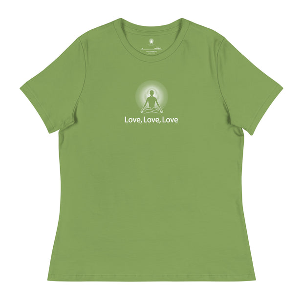 "Love, Love, Love" Positive Thought Brand Women's Relaxed T-Shirt