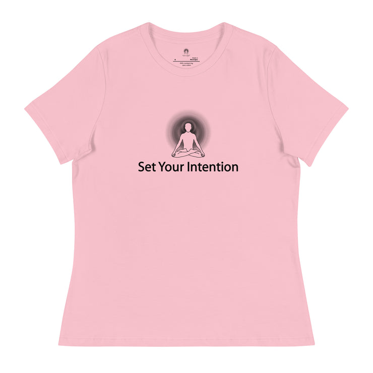"Set Your Intention" Positive Thought Brand Women's Relaxed T-Shirt