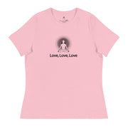 "Love, Love, Love" Positive Thought Brand Women's Relaxed T-Shirt