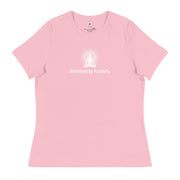 "Motivated by Positivity" Positive Thought Brand Women's Relaxed T-Shirt (White Graphic)