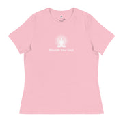 "Nourish Your Soul" Positive Thought Brand Women's Relaxed T-Shirt (White Graphic)