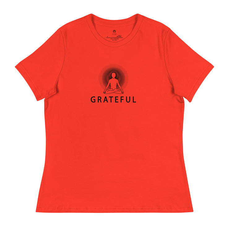 "GRATEFUL" Positive Thought Brand Women's Relaxed T-Shirt