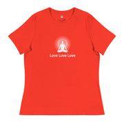 "Love, Love, Love" Positive Thought Brand Women's Relaxed T-Shirt