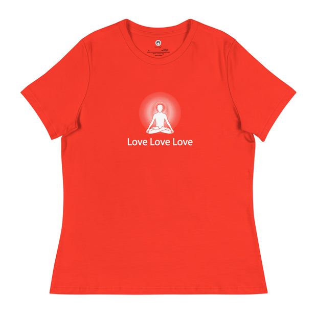 "Love, Love, Love" Positive Thought Brand Women's Relaxed T-Shirt