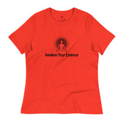 "Awaken Your Essence" Women's Relaxed T-Shirt (Black Graphic)