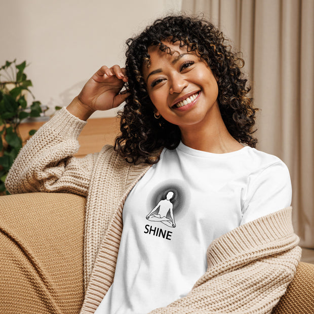 "SHINE" Positive Thought Brand Women's Relaxed T-Shirt