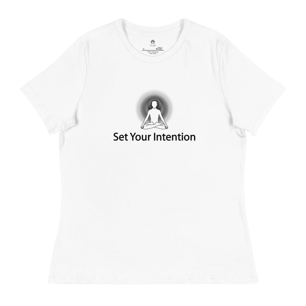 "Set Your Intention" Positive Thought Brand Women's Relaxed T-Shirt