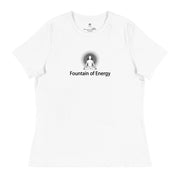 "Fountain of Energy" Positive Thought Brand Women's Relaxed T-Shirt (Black Graphic)